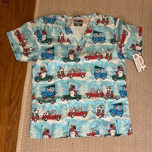 Christmas Scrub Top